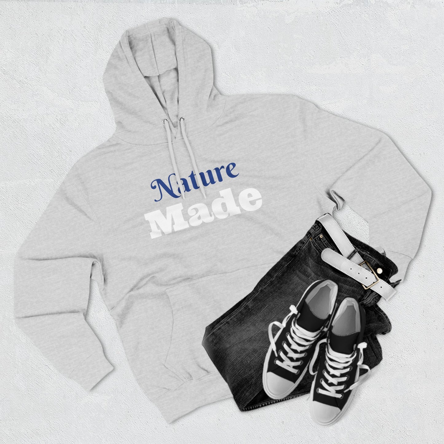 Nature Made Graphic Three-Panel Fleece Hoodie, Warm Winter Sweatshirt