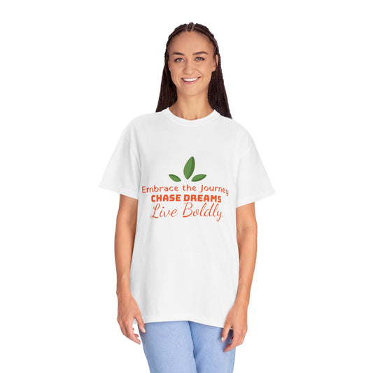 Live Boldly Quote Unisex Garment-Dyed T-shirt