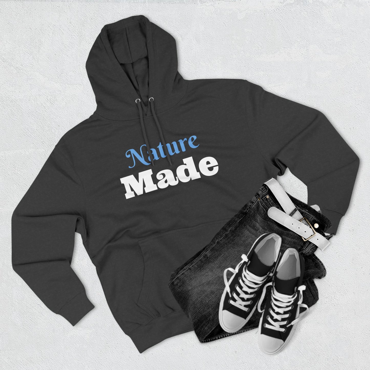 Nature Made Graphic Three-Panel Fleece Hoodie, Warm Winter Sweatshirt