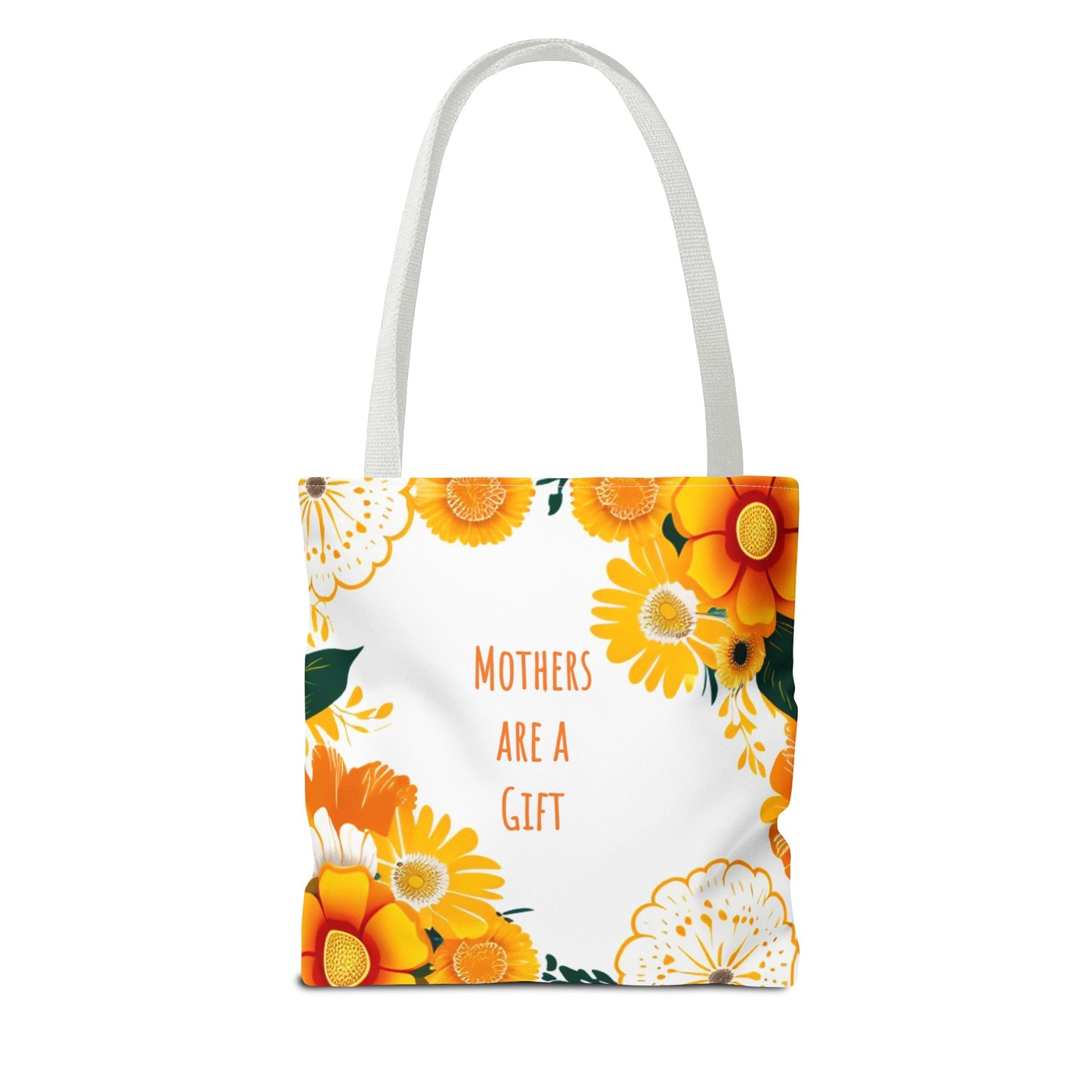 Mother's Day Tote Bag, Bright Flowers, Mother's Are A Gift Canvas Tote Bag