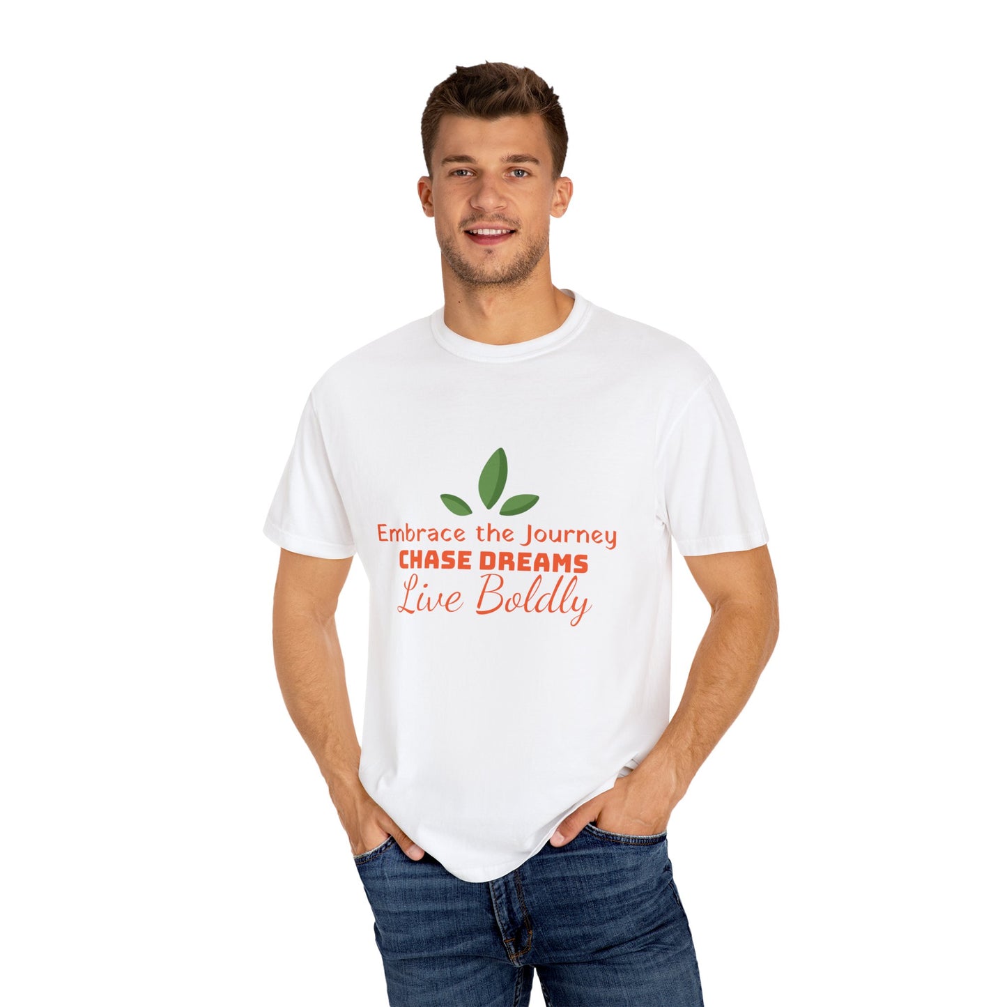 Live Boldly Quote Unisex Garment-Dyed T-shirt