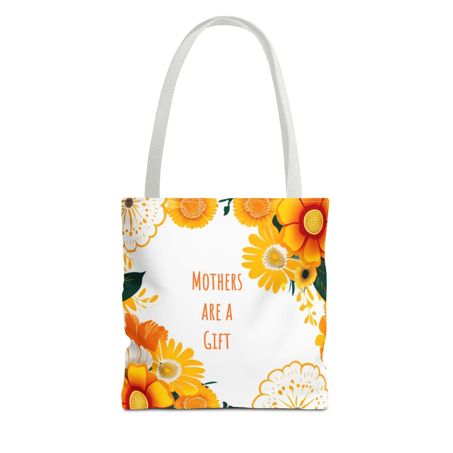 Mother's Day Tote Bag, Bright Flowers, Mother's Are A Gift Canvas Tote Bag