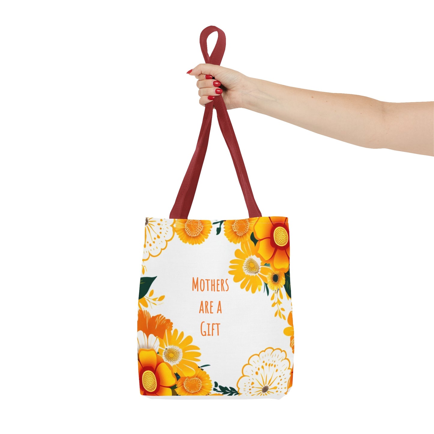 Mother's Day Tote Bag, Bright Flowers, Mother's Are A Gift Canvas Tote Bag