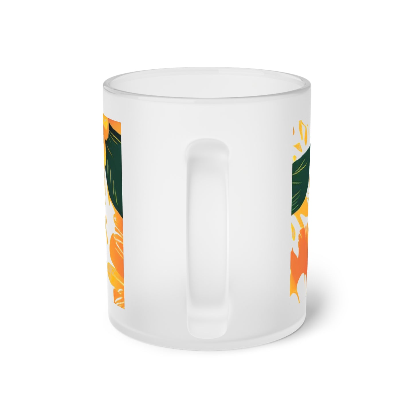 Mother's Day Mug, Mother's Mug with Flowers, Frosted Glass Mug