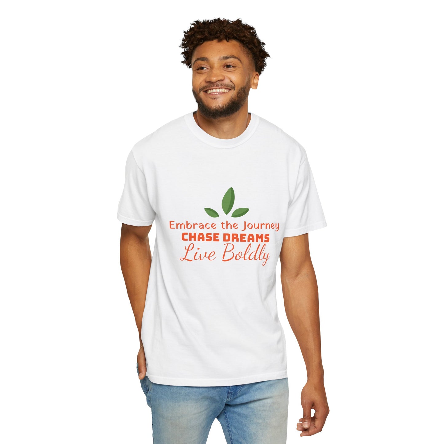 Live Boldly Quote Unisex Garment-Dyed T-shirt