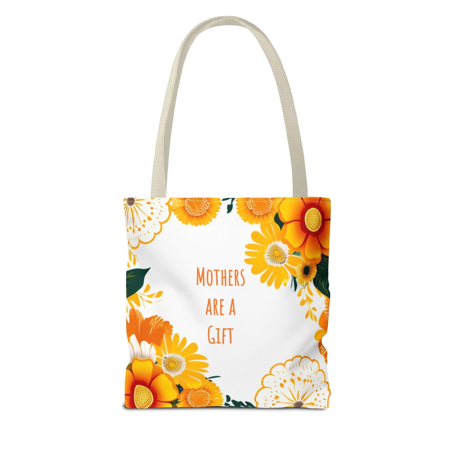 Mother's Day Tote Bag, Bright Flowers, Mother's Are A Gift Canvas Tote Bag