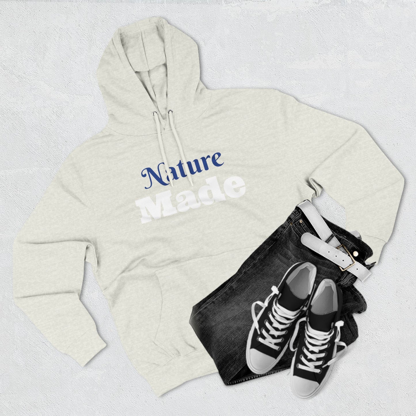 Nature Made Graphic Three-Panel Fleece Hoodie, Warm Winter Sweatshirt