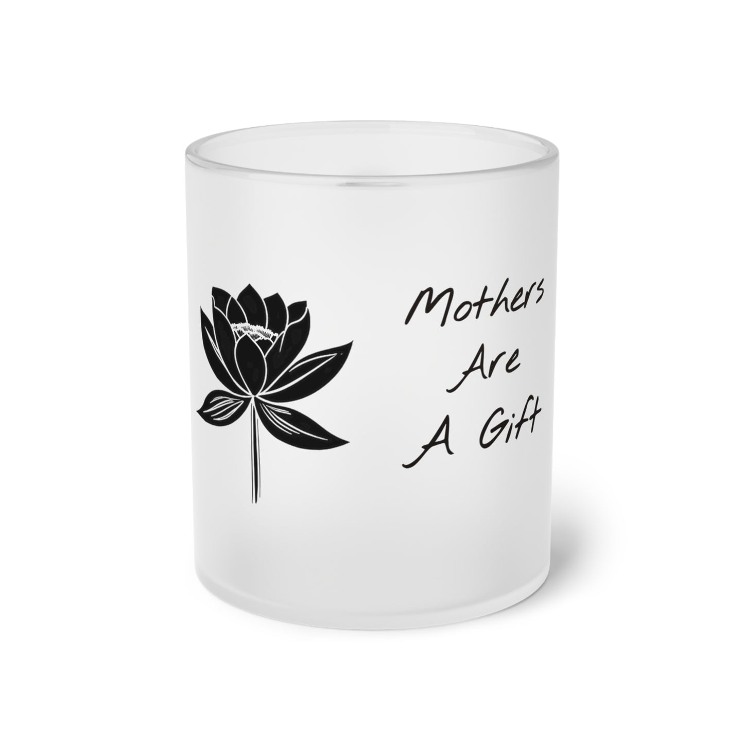 Mother's Mug, Mother's Day Flower Mug, Frosted Glass Mug