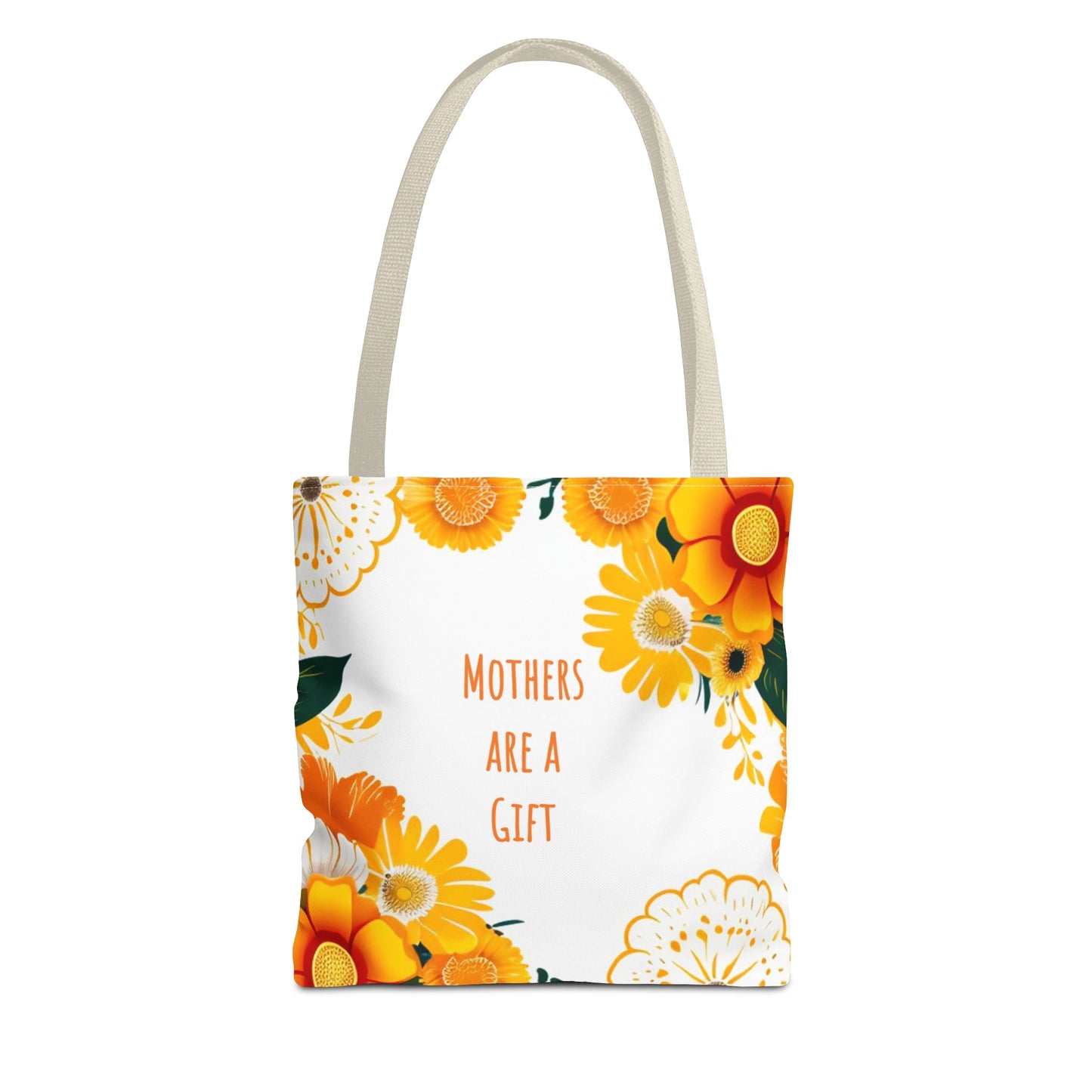 Mother's Day Tote Bag, Bright Flowers, Mother's Are A Gift Canvas Tote Bag