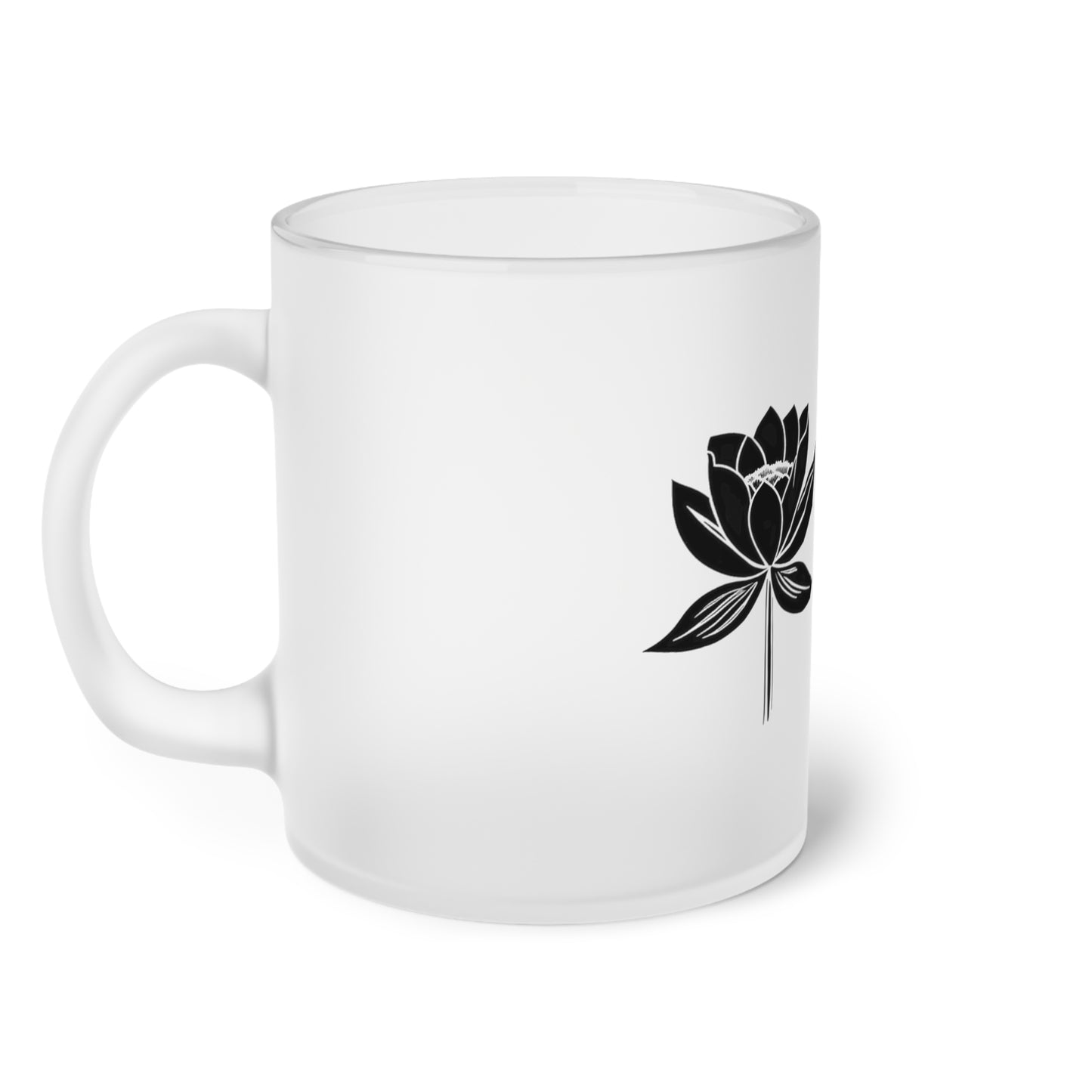 Mother's Mug, Mother's Day Flower Mug, Frosted Glass Mug