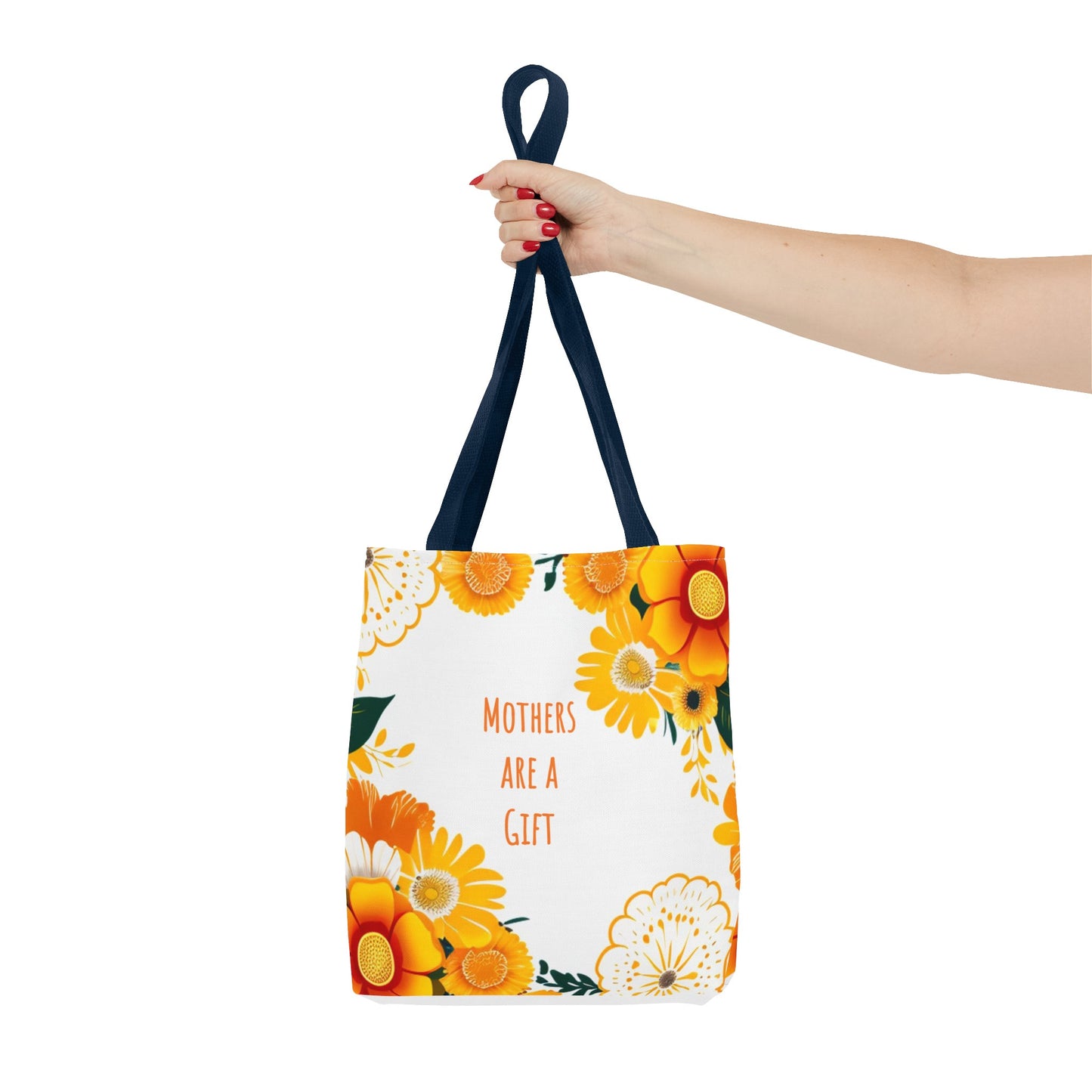 Mother's Day Tote Bag, Bright Flowers, Mother's Are A Gift Canvas Tote Bag